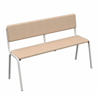 Лава зі спинкою, напівм'яка (шкірзам), на металевому каркасі, 1240х465х790 мм.,АНШАР ГРУП (0405)